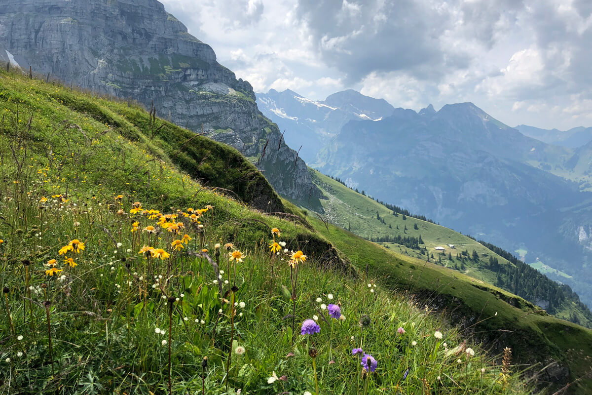 Cable Car Hiking Trail in Engelberg, Switzerland