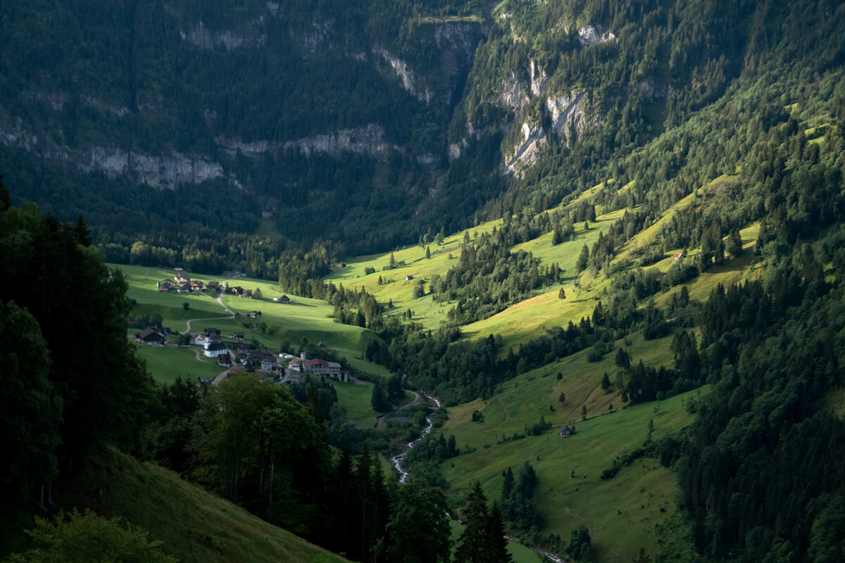 Cable Car Hiking Trail in Engelberg, Switzerland