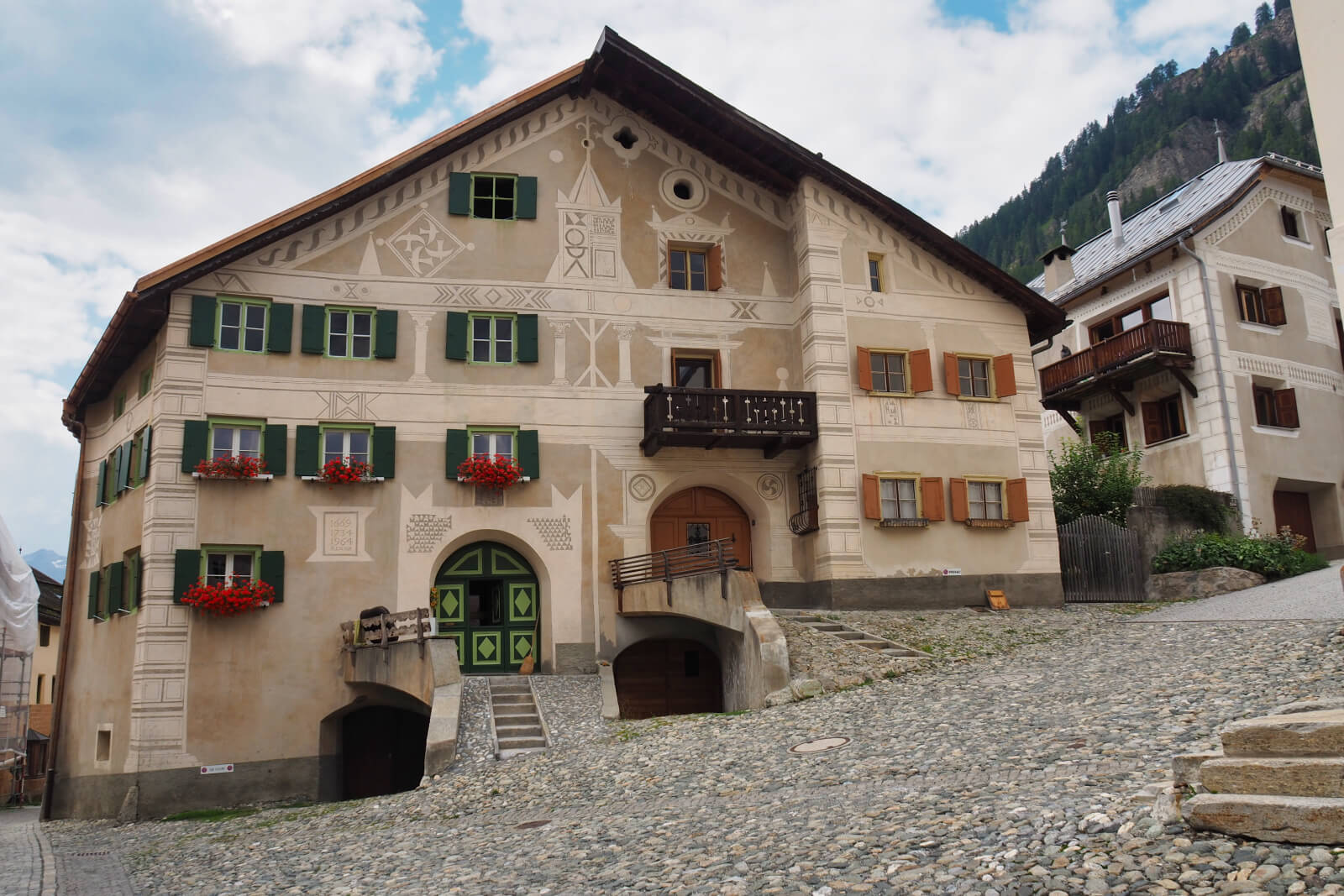 A house in Ardez in the Lower Engadine, Switzerland