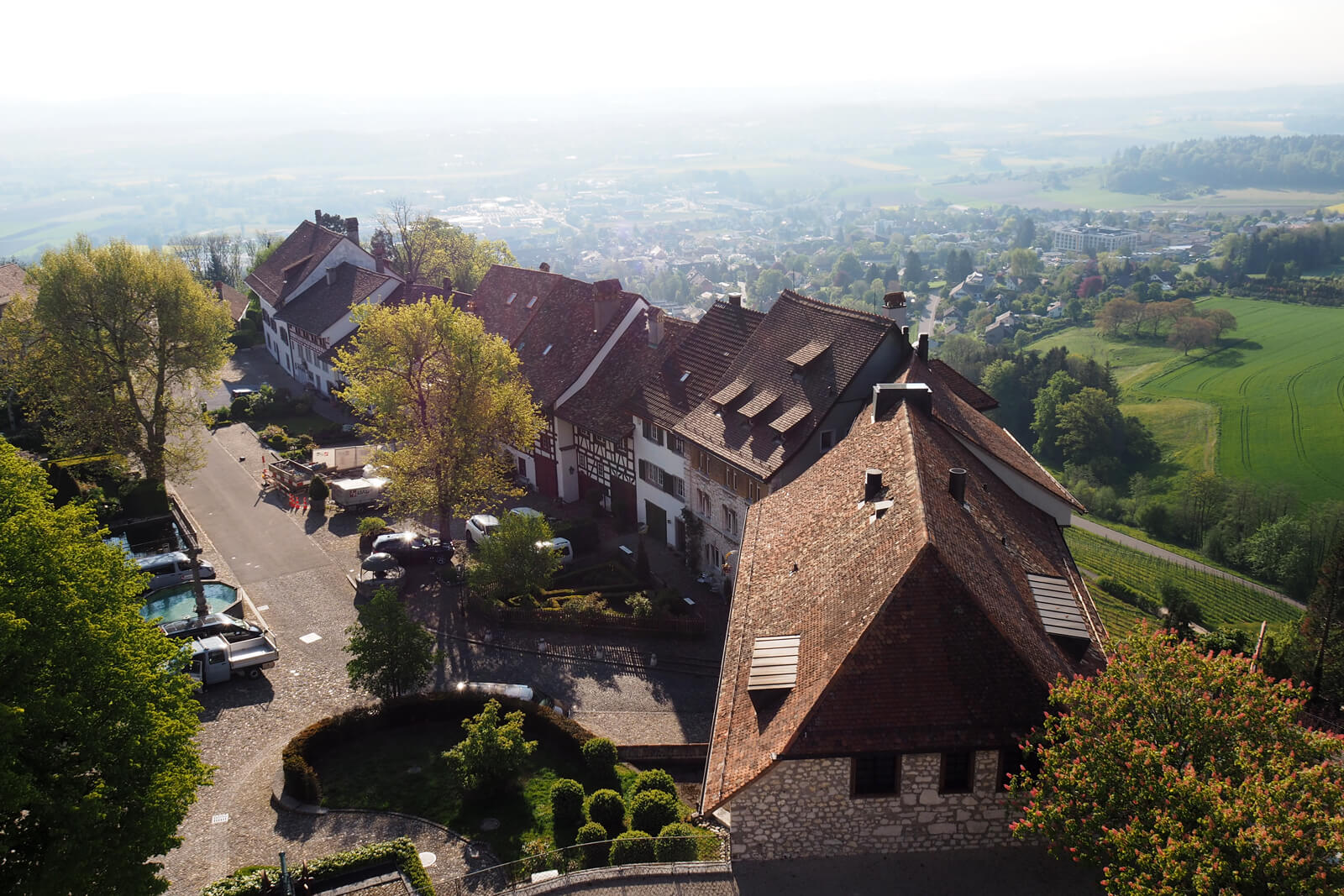 The medieval village of Regensberg in Switzerland