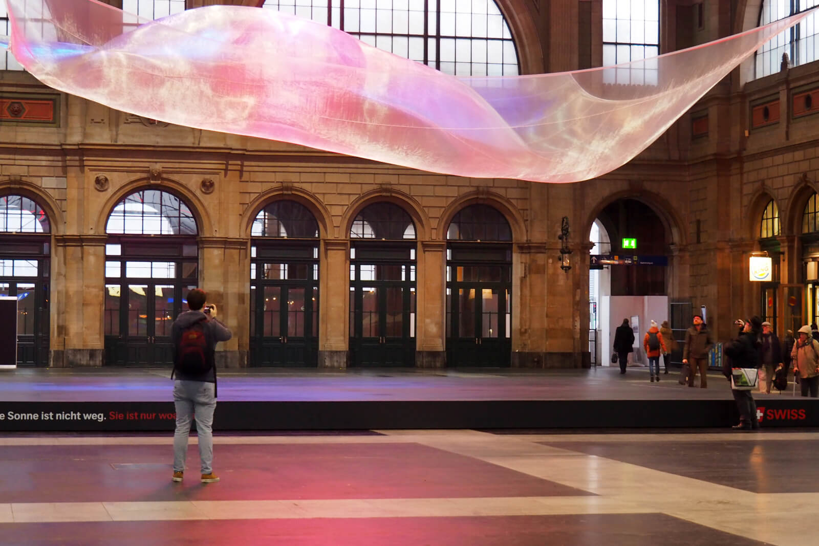 SWISS Sun Installation at Zurich Main Station