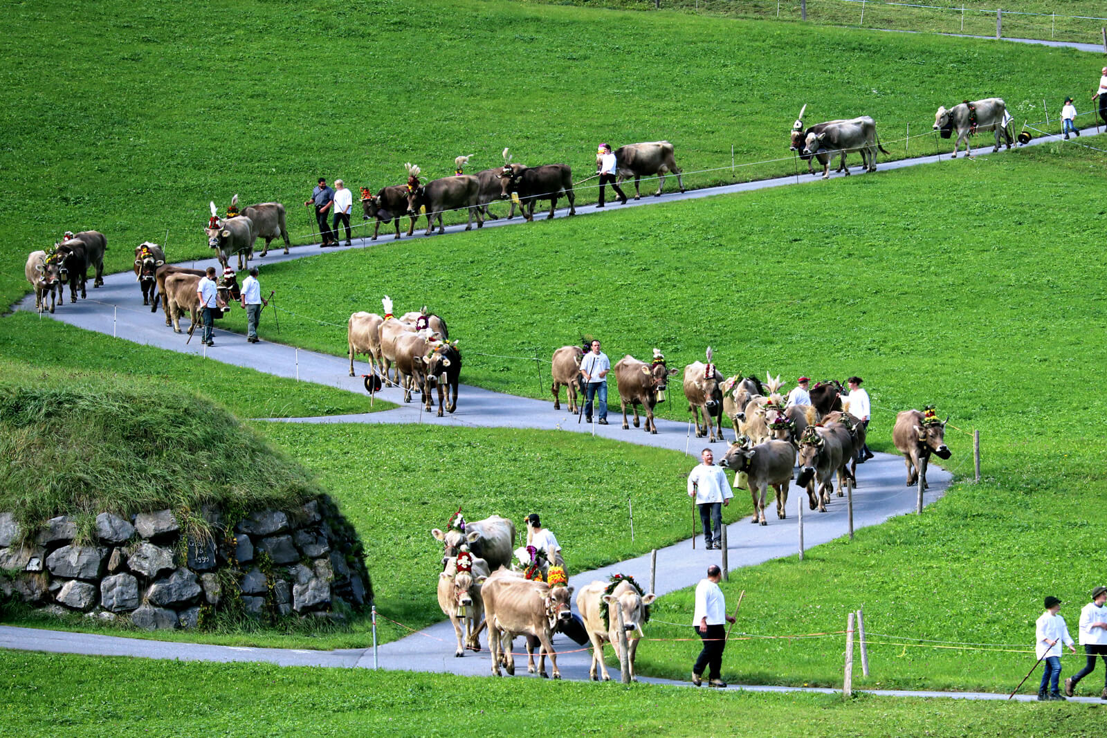 Traditional Parade in Elm, Switzerland