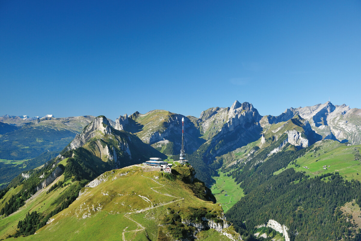 Hoher Kasten – with view over the Appenzell Alps