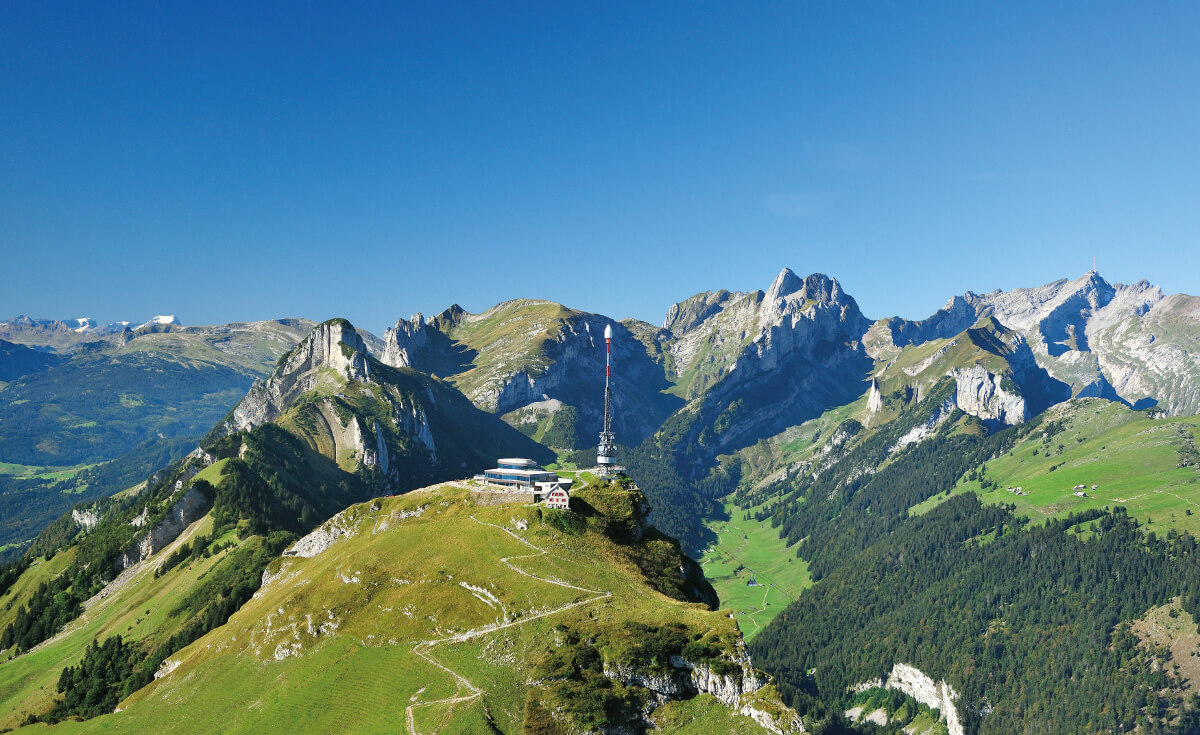Hoher Kasten – with view over the Appenzell Alps