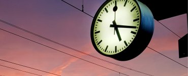 Mondaine Station Clock Sunset