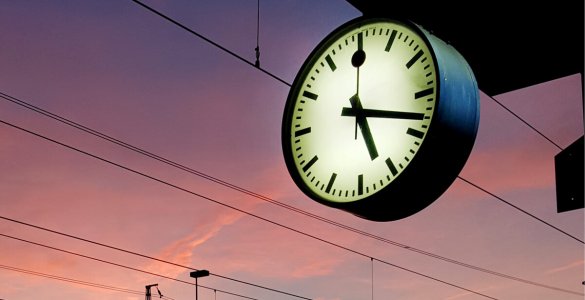 Mondaine Station Clock Sunset