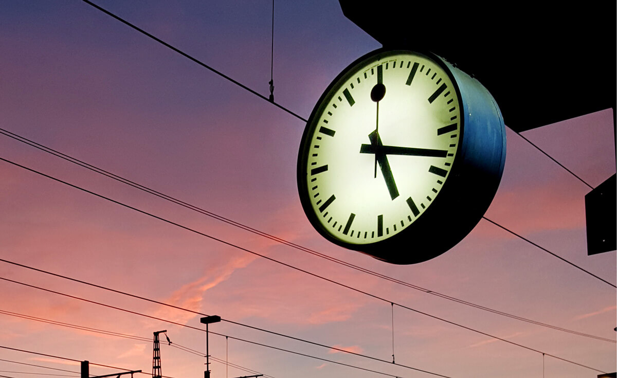 Mondaine Station Clock Sunset