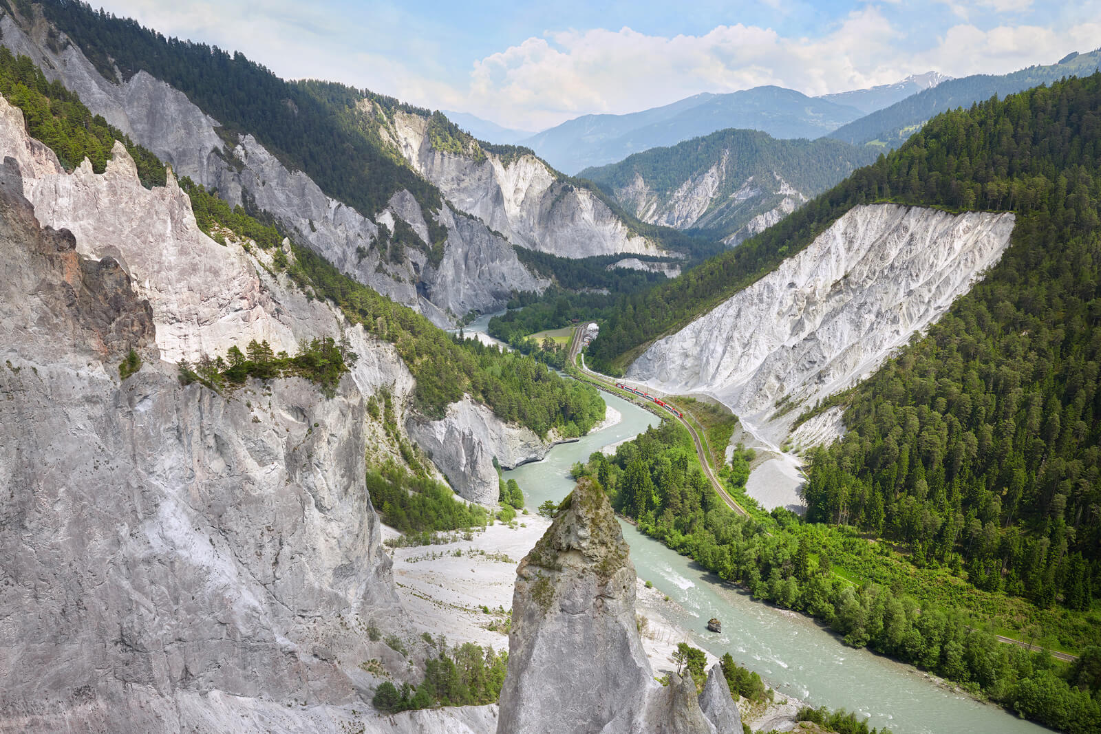 Glacier Express Train Line in Switzerland