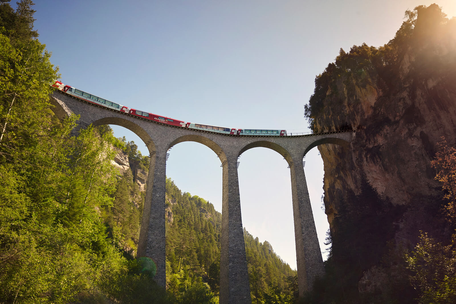 Glacier Express Train Line in Switzerland