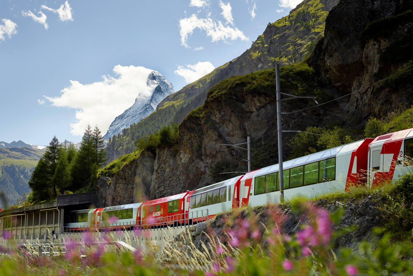 Glacier Express Train Line in Switzerland