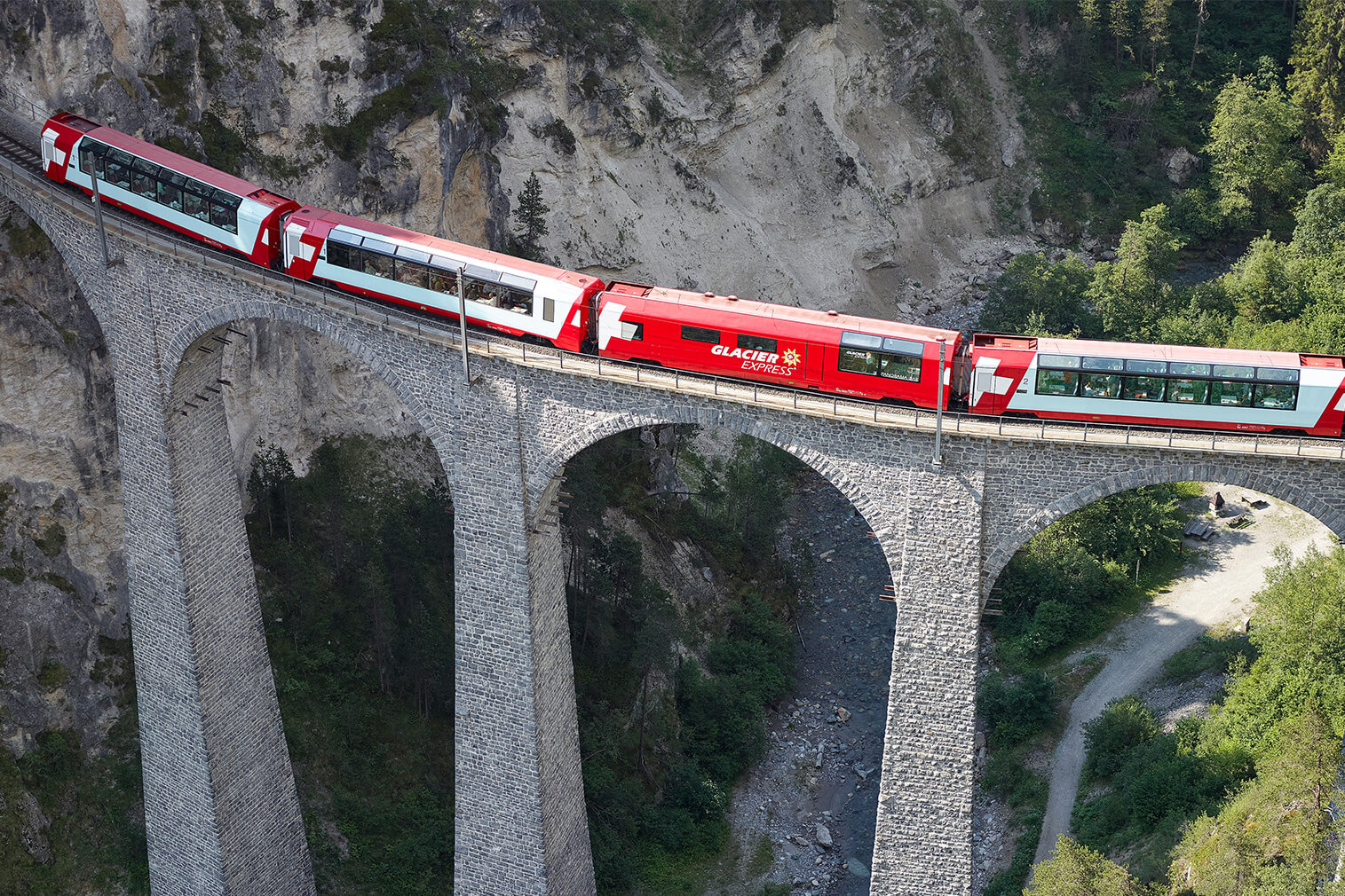 Glacier Express Train Line in Switzerland