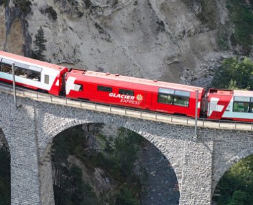 Glacier Express Train Line in Switzerland