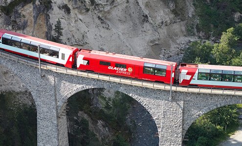 Glacier Express Train Line in Switzerland