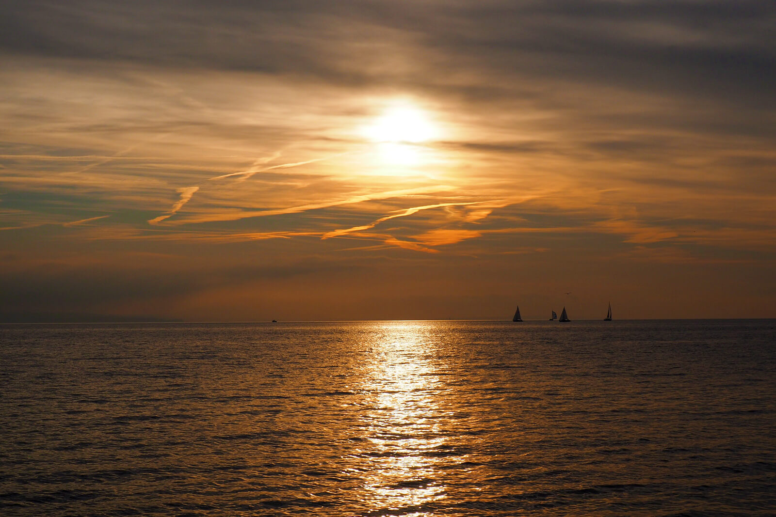 Lake Geneva Sunset from Ouchy, Switzerland