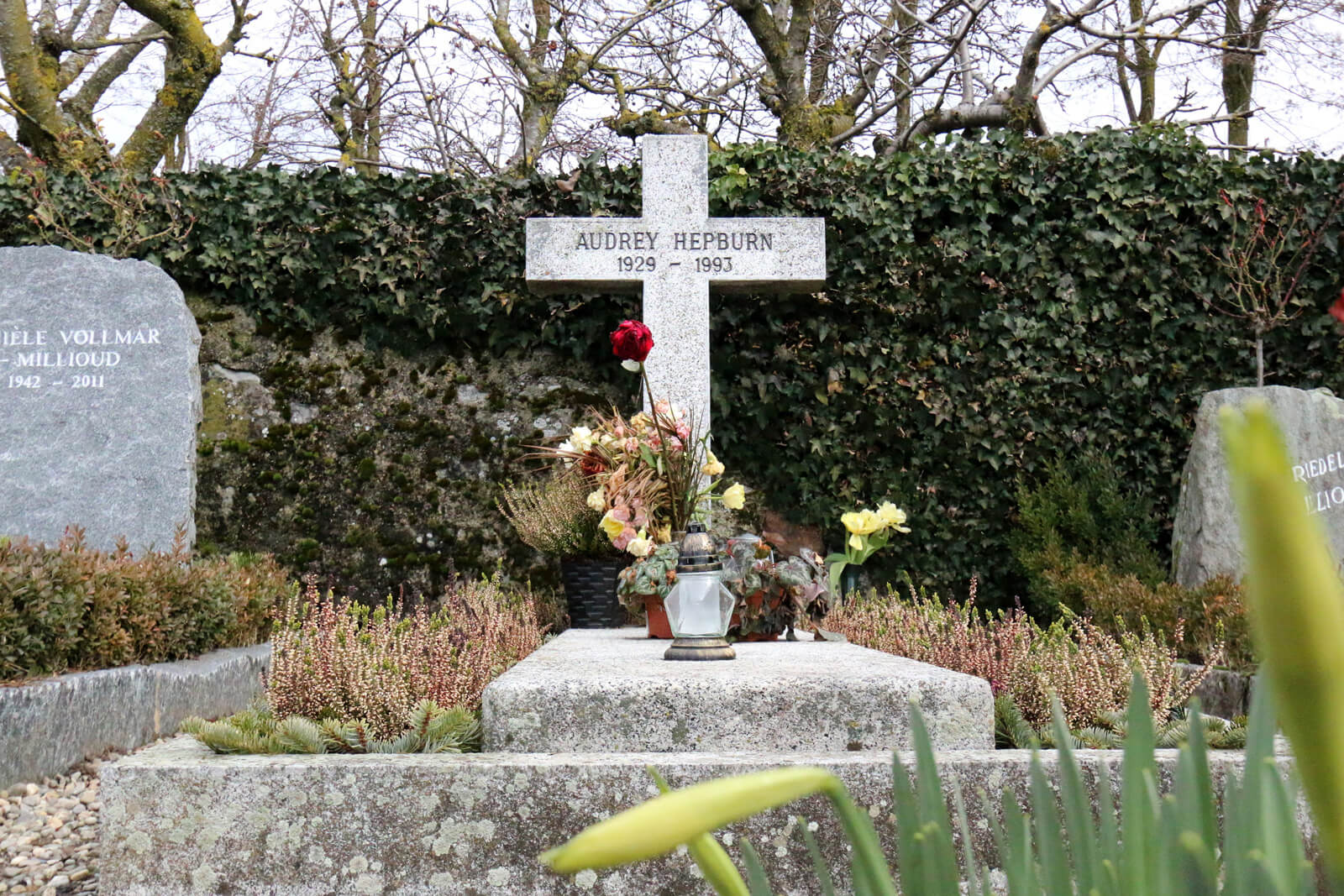 Audrey Hepburn Grave in Tolochenaz, Switzerland