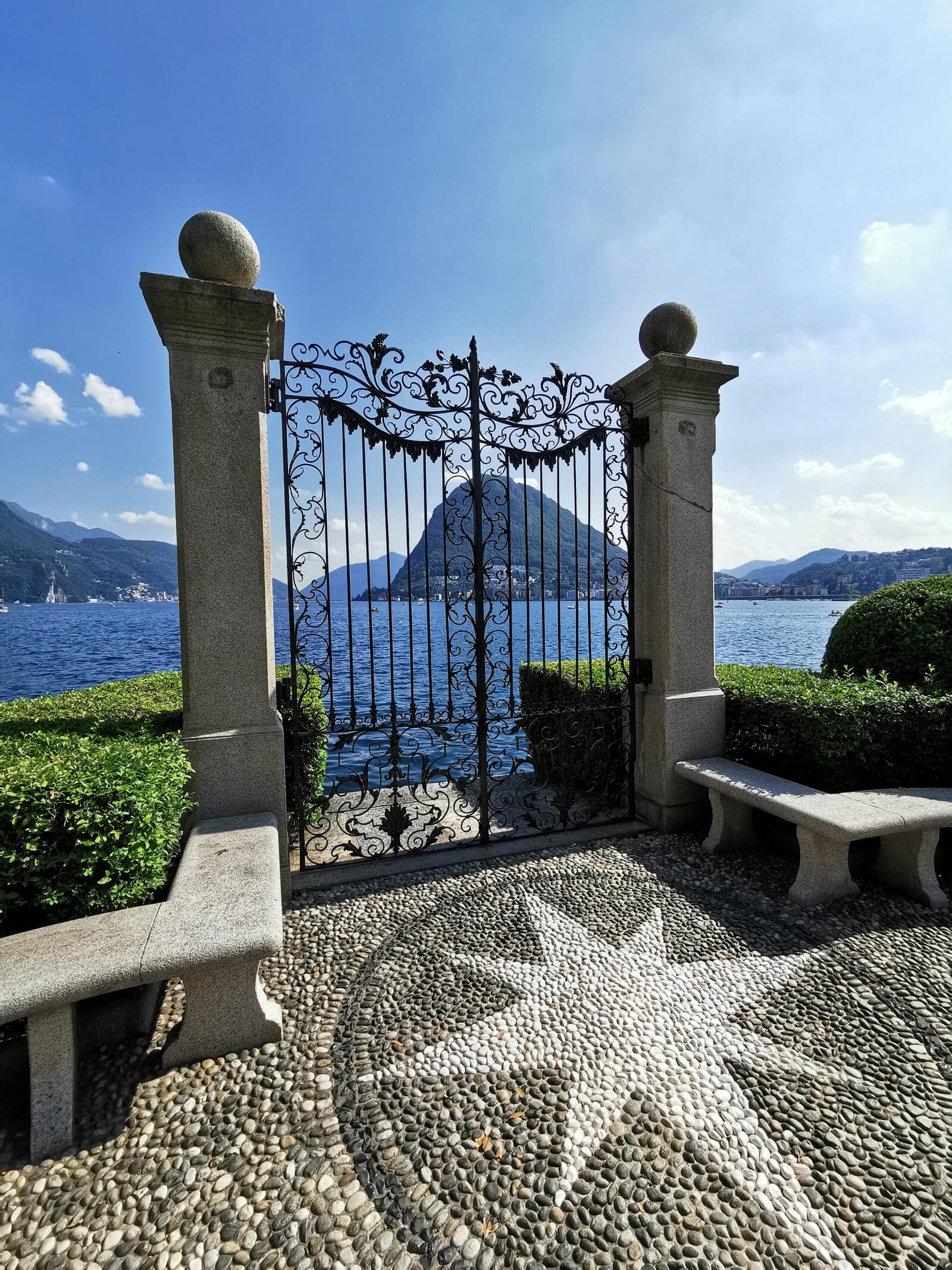 Lugano Lakeside during Summer