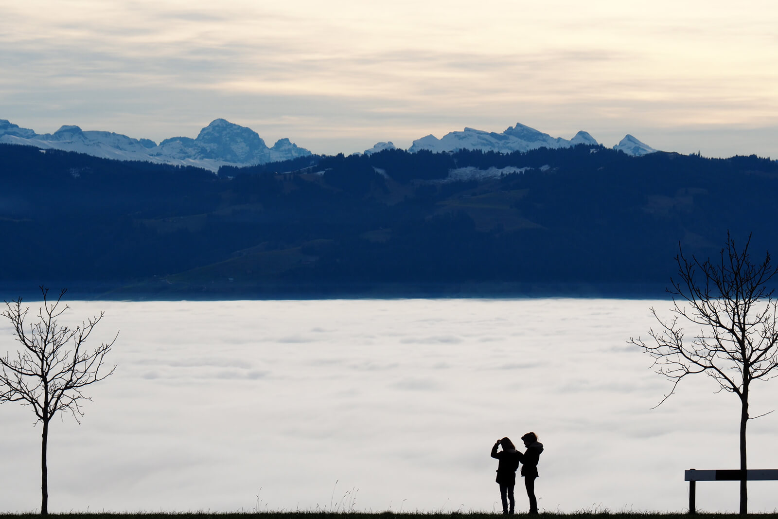 Nebelmeer at Hasenstrick - Sea of Fog aboove Switzerland