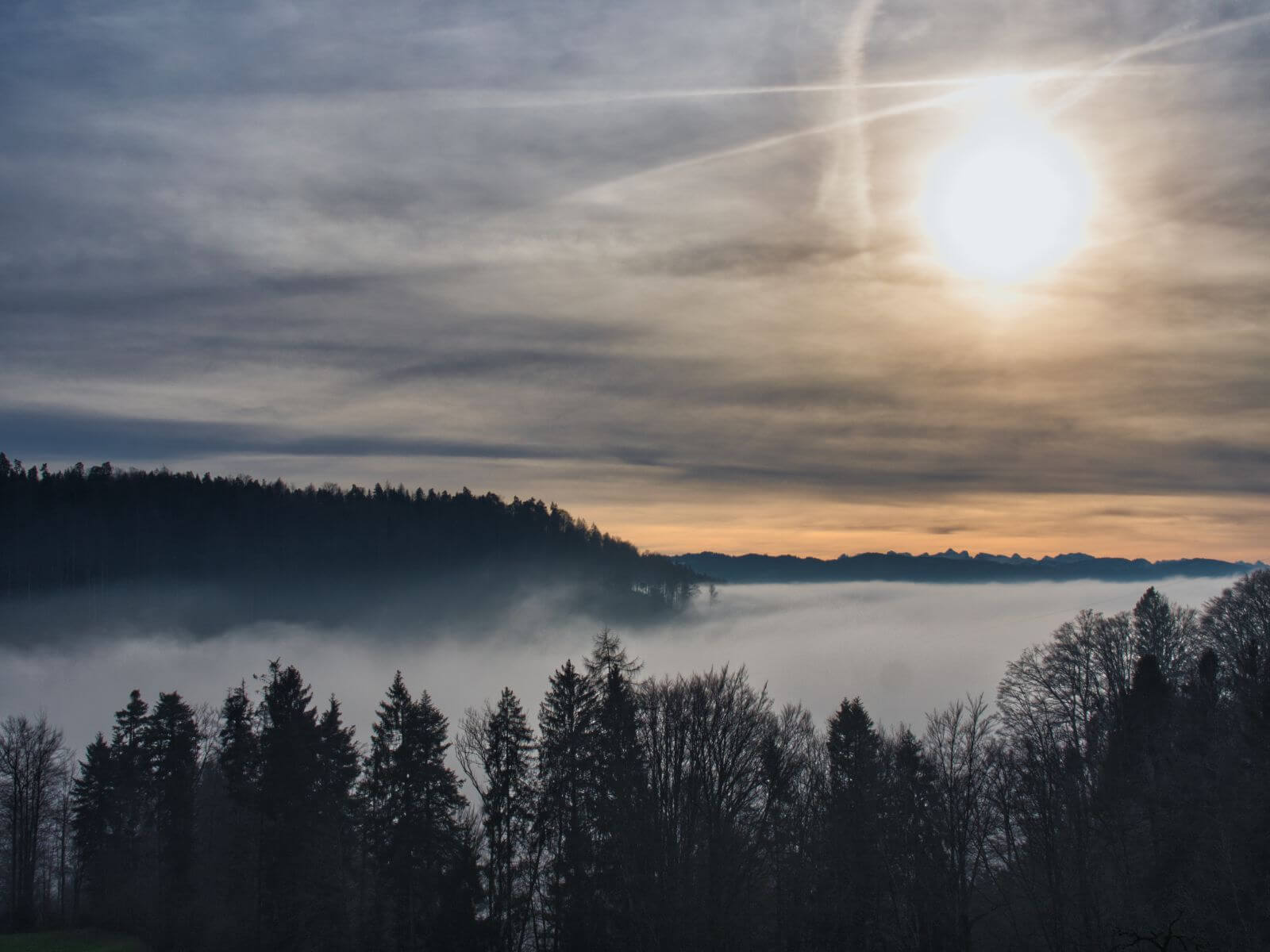 Nebelmeer at Hasenstrick - Sea of Fog aboove Switzerland