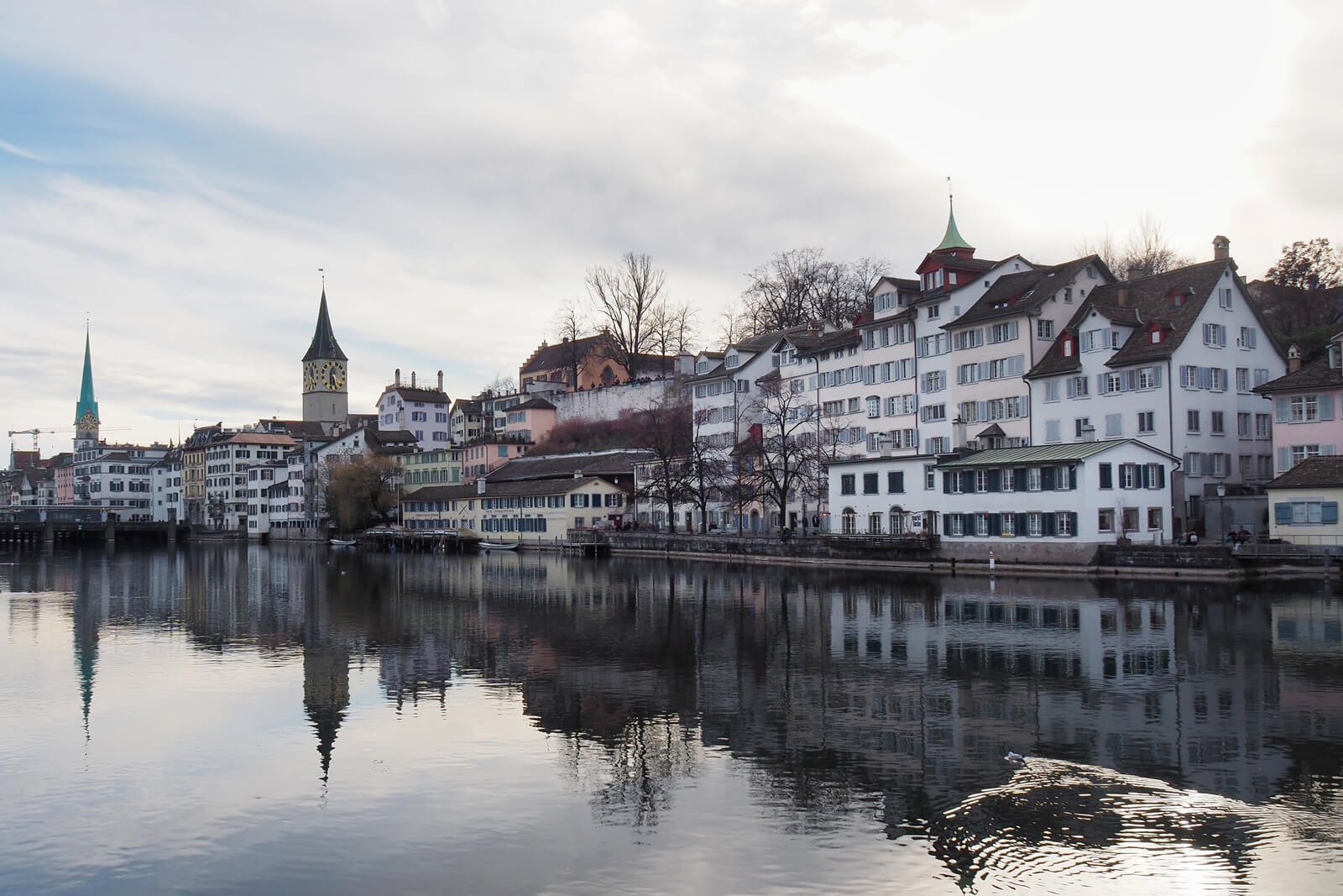 Zürich Limmat River in February