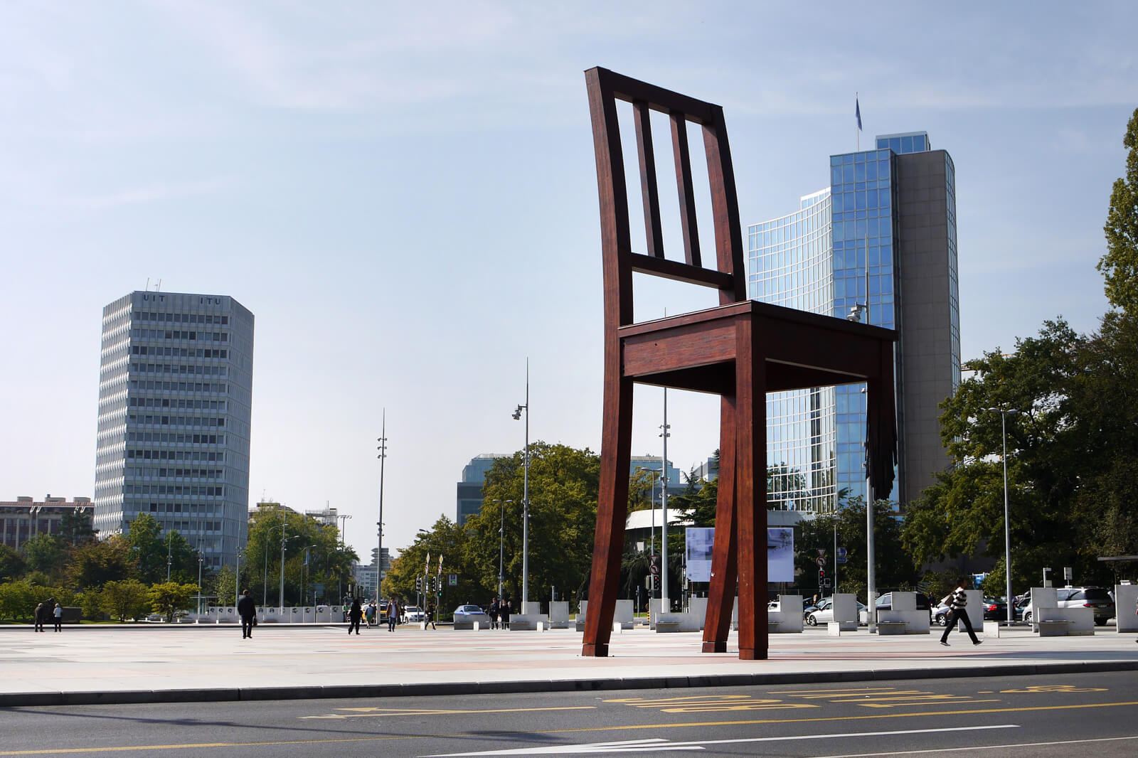Broken Chair Monument in Geneva, Switzerland