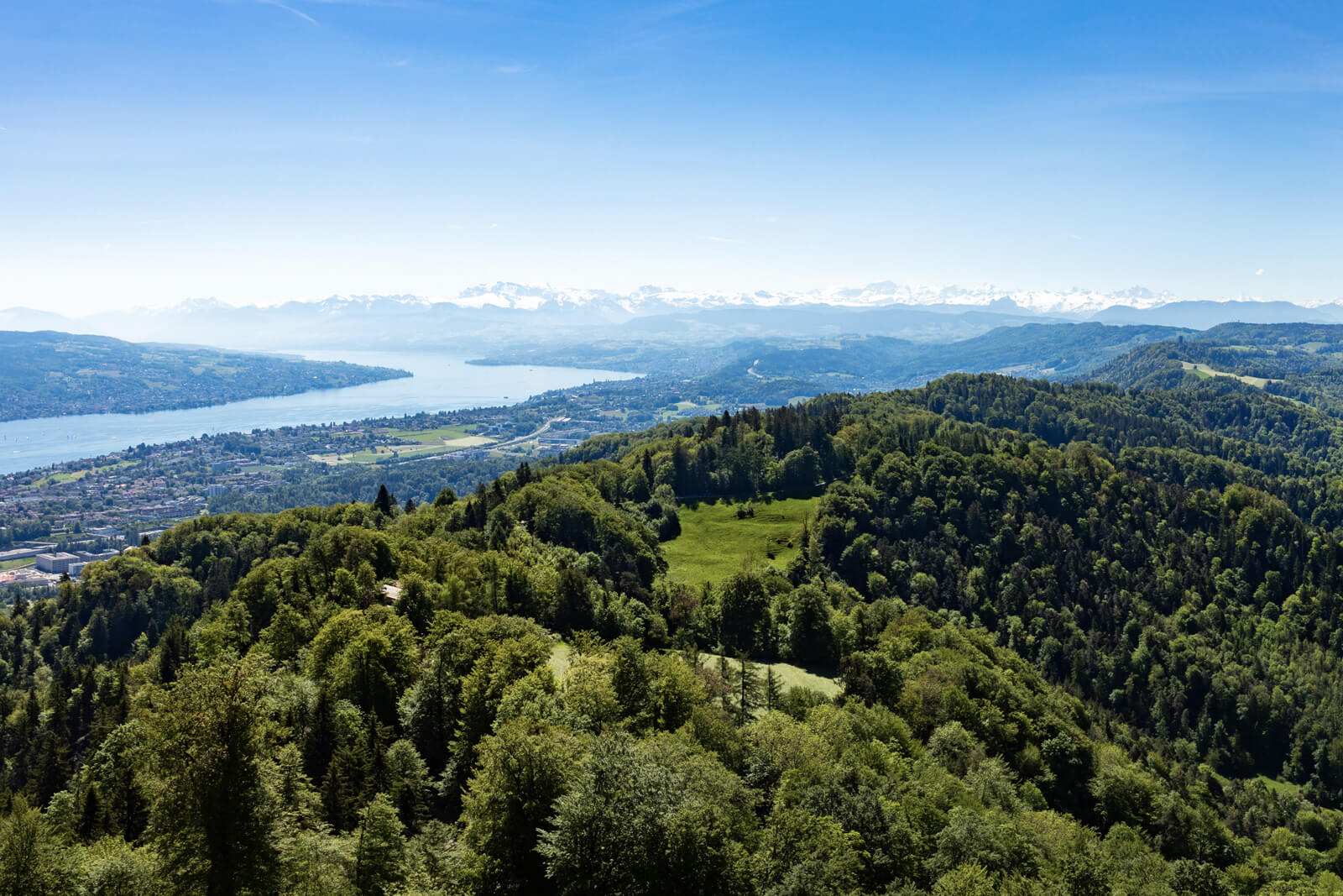 View from Uetliberg in Zürich, Switzerland