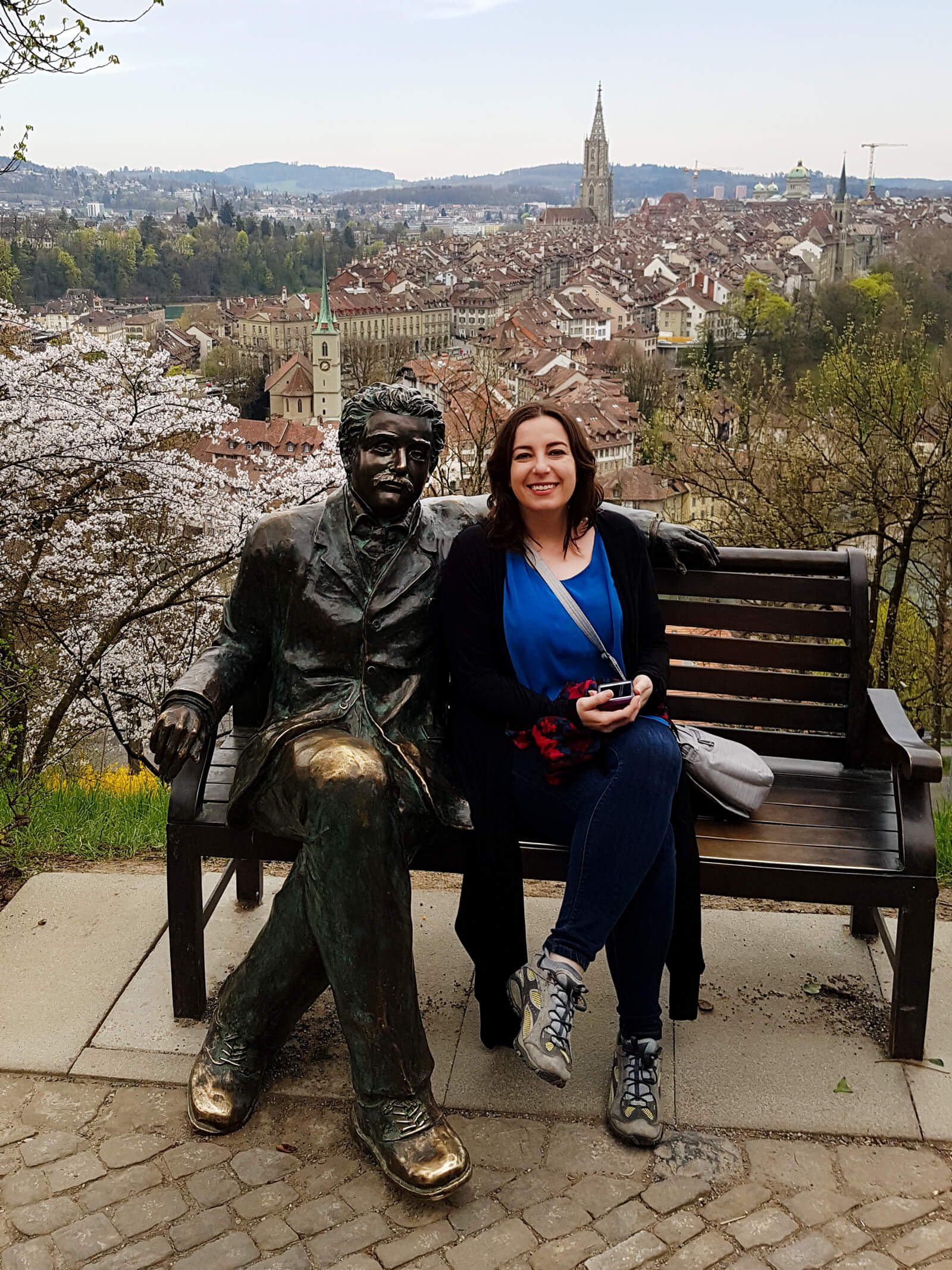 Albert Einstein Bench at Rosengarten in Bern