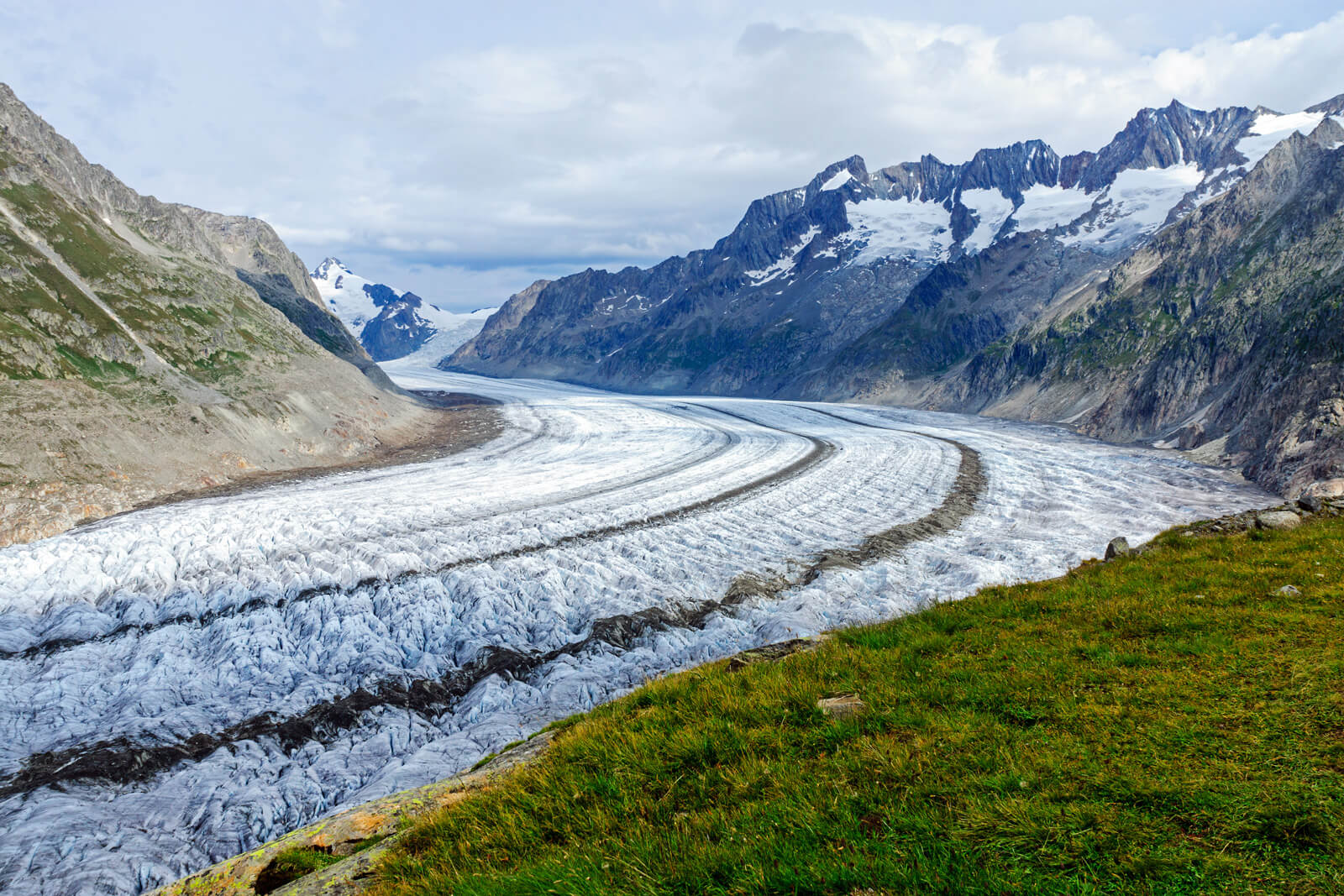 Aletsch Glacier in Valais, Switzerland