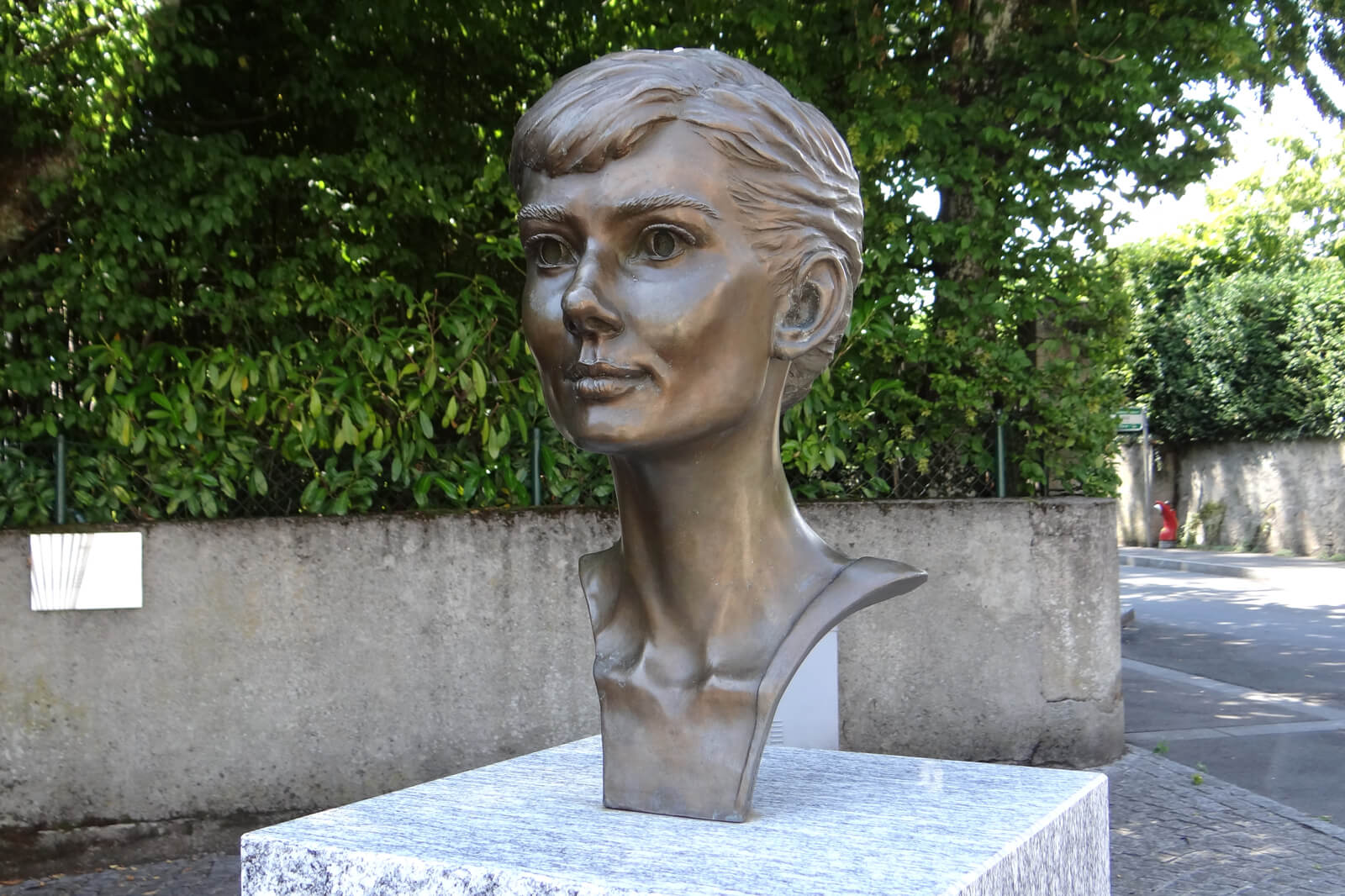 Audrey Hepburn Monument in Tolochenaz, Switzerland
