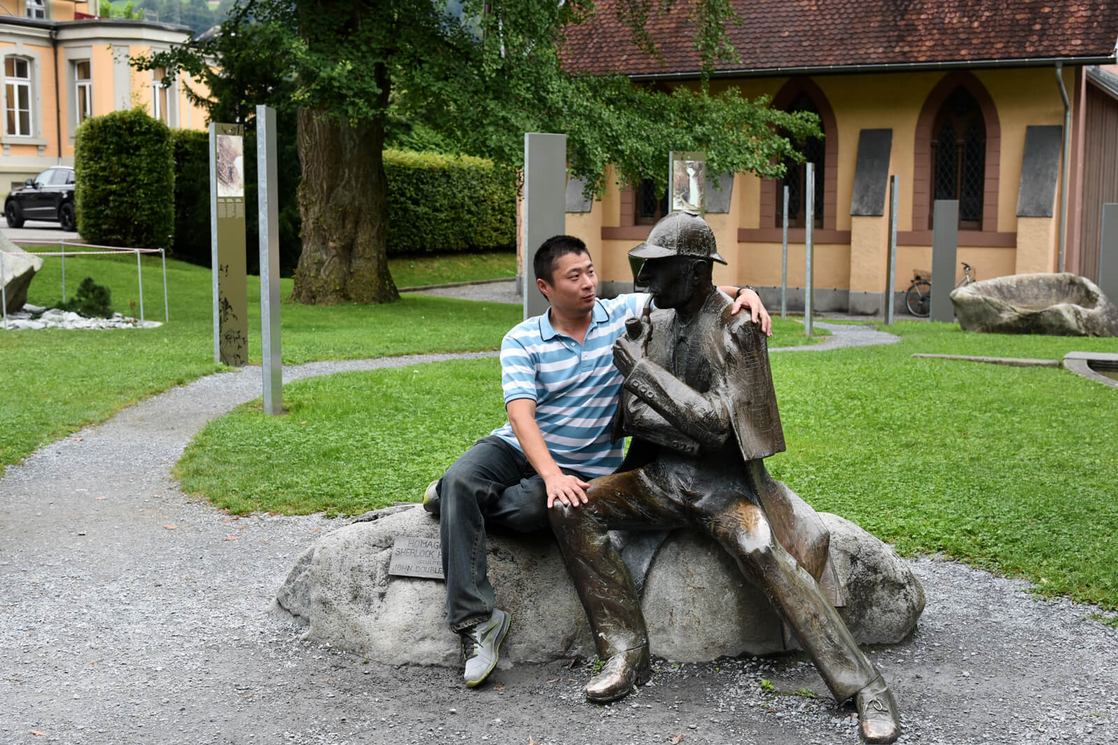 Sherlock Holmes Statue in Meiringen, Switzerland