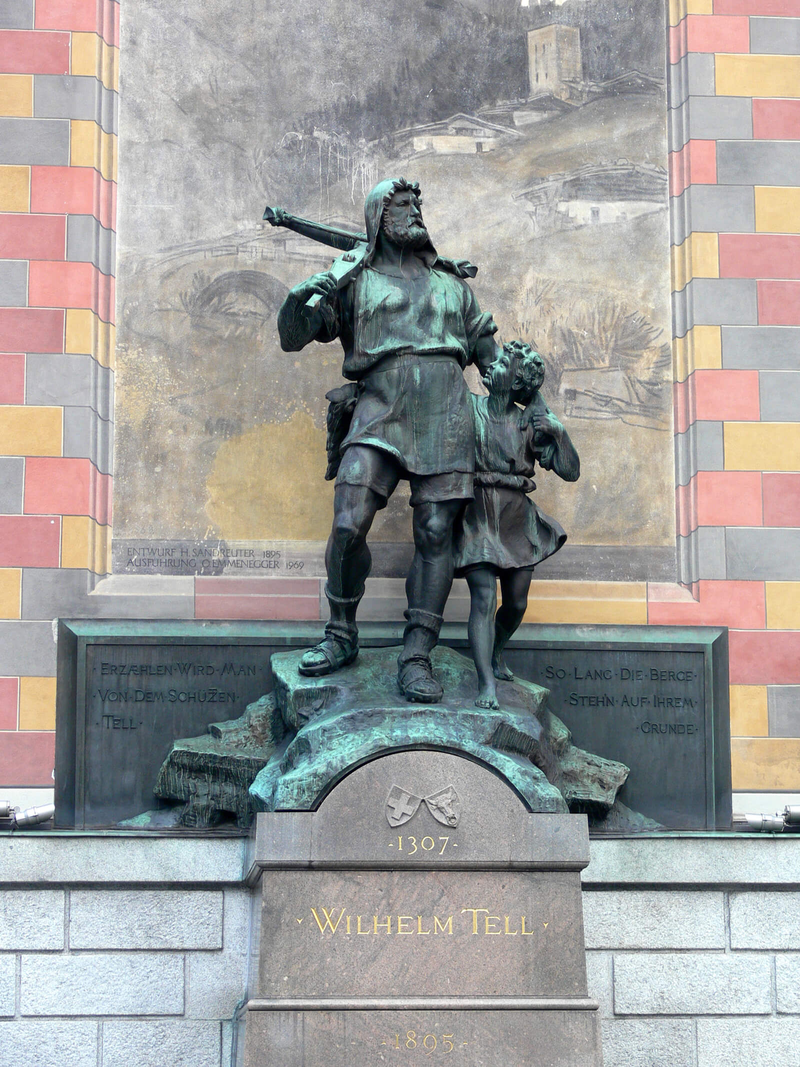 William Tell Statue in Altdorf, Switzerland