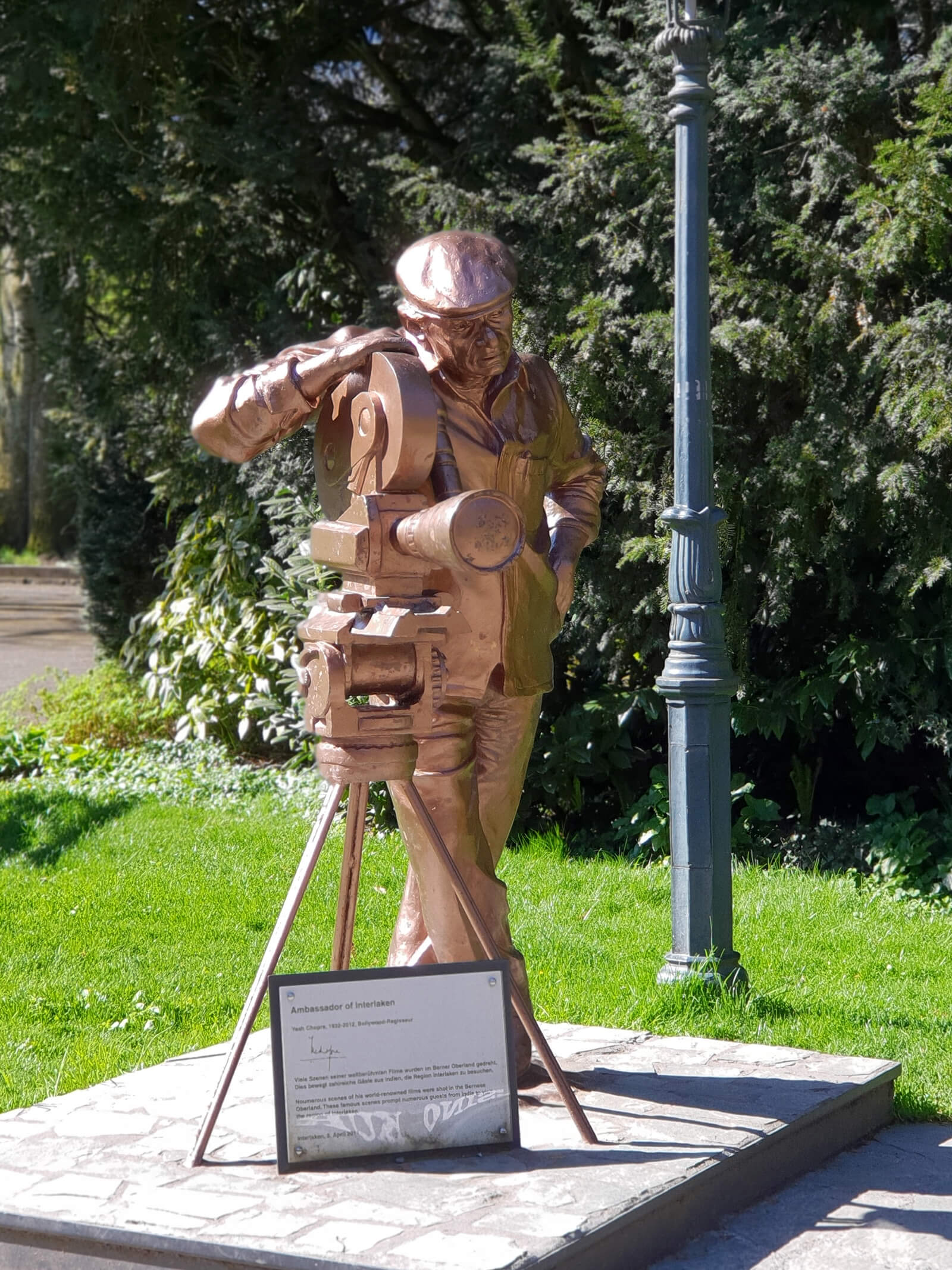 Yash Chopra Statue in Interlaken, Switzerland