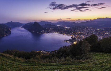 Lugano during sunset