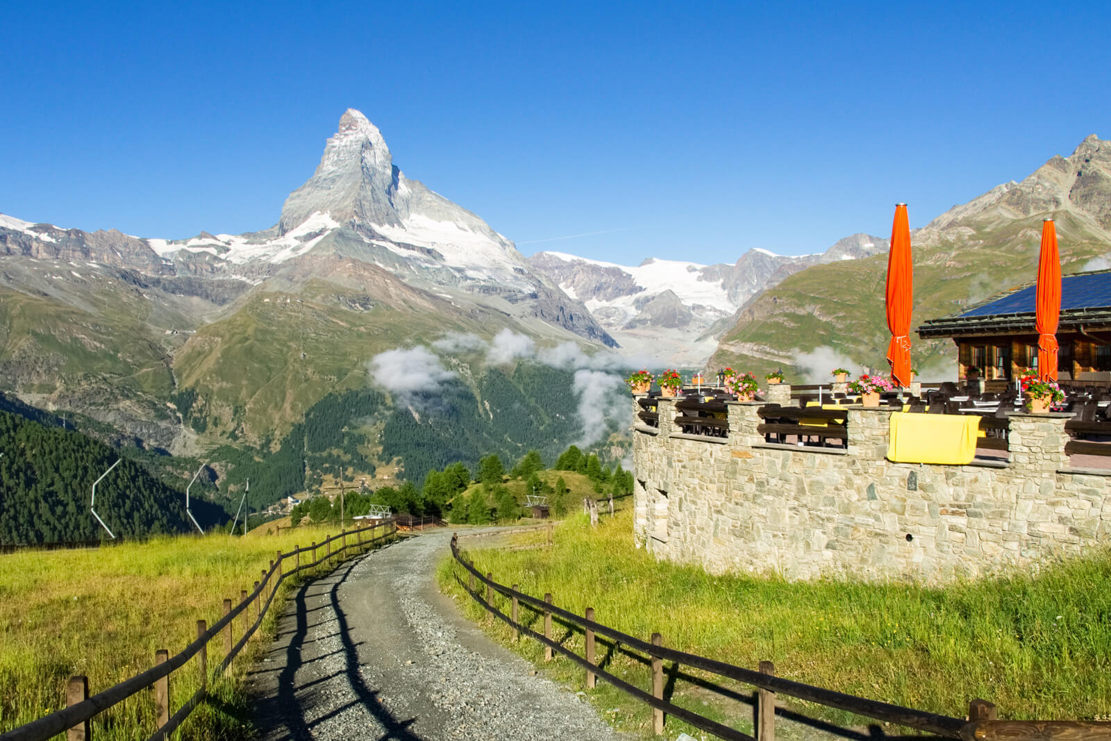 Zermatt Restaurant with Matterhorn