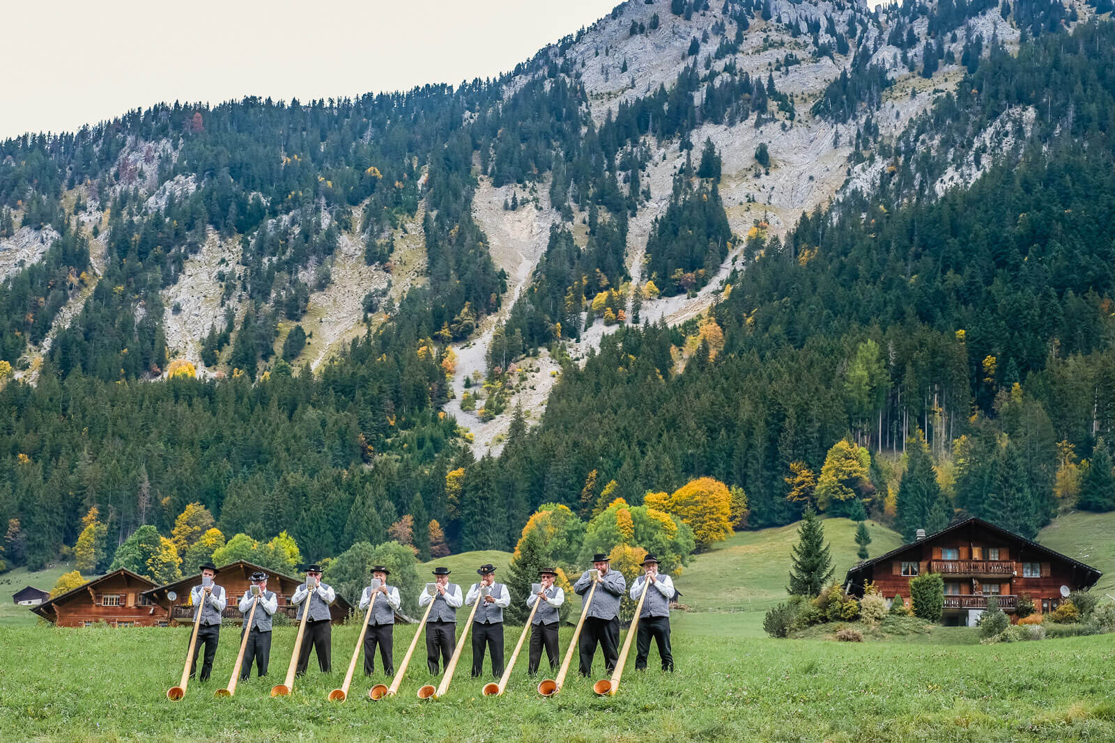 Alphorn Players in Switzerland