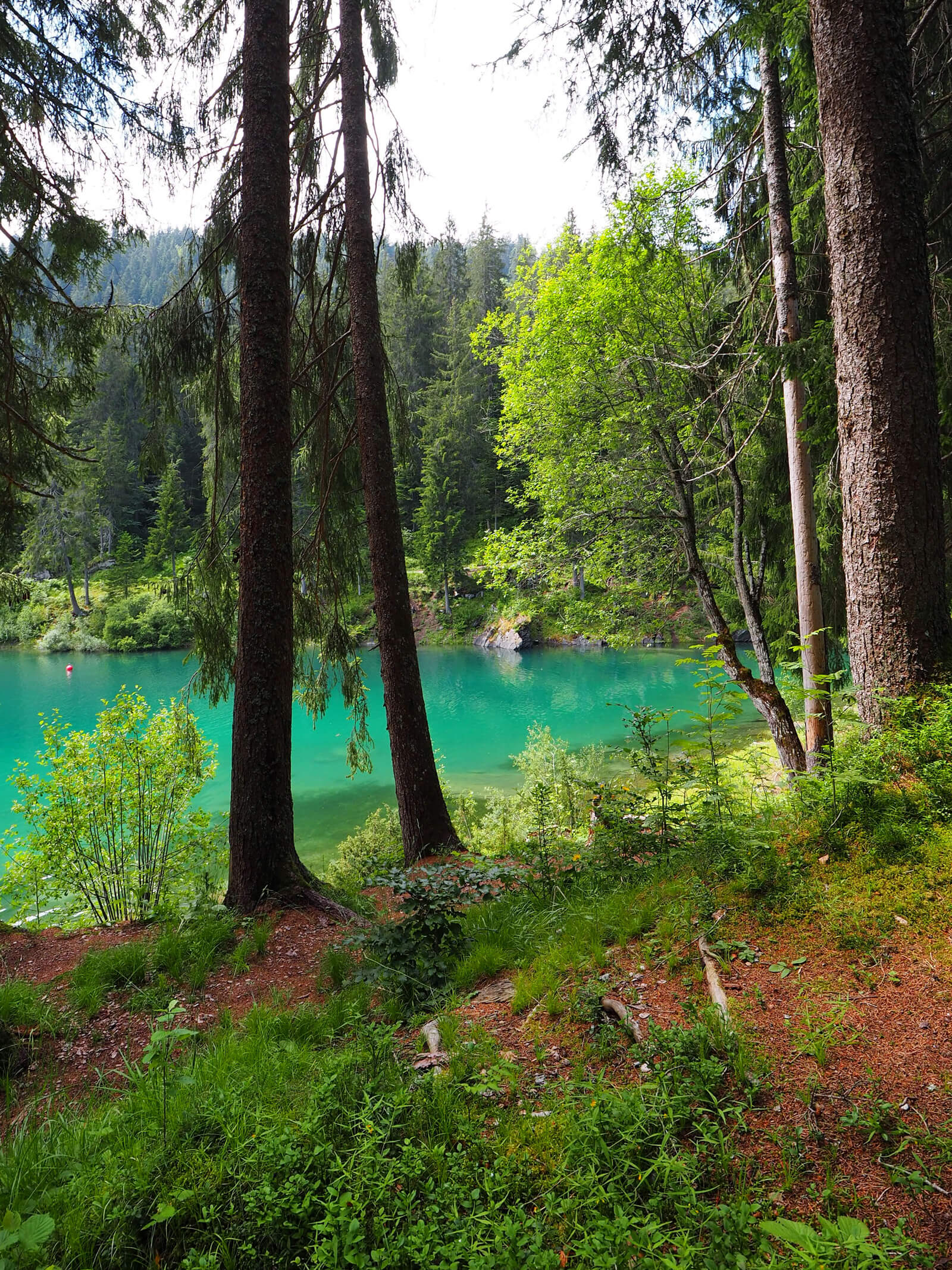 Lake Cauma (Caumasee) in Flims, Switzerland