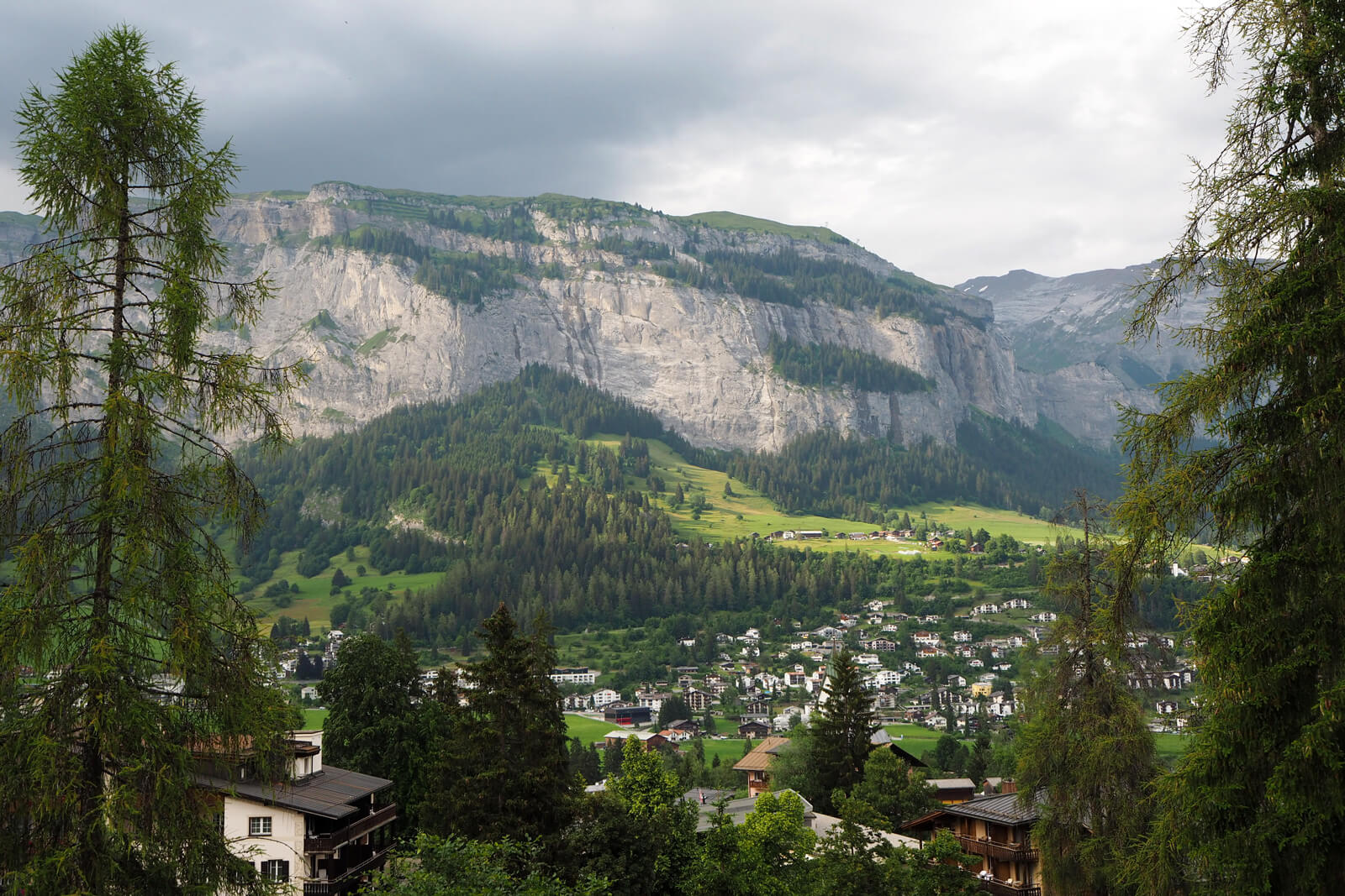 View of Flims from Hotel Schweizerhof