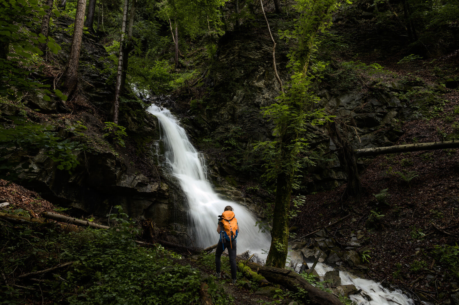 Waterfall along Liechtenstein Trail