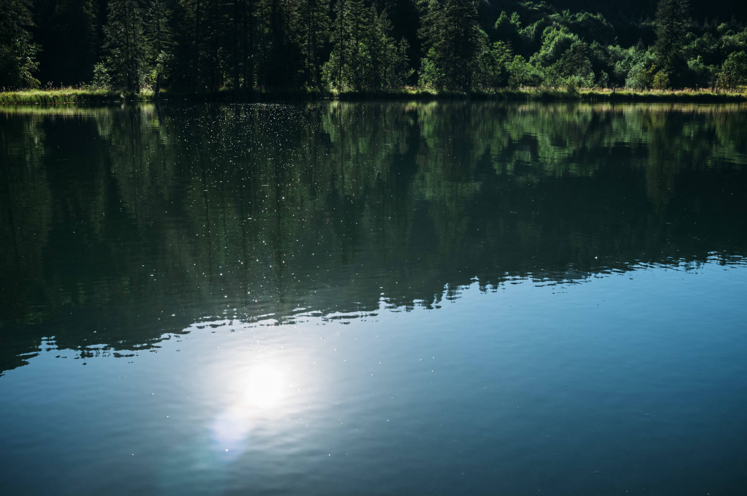 Lake Lauenen in the Bernese Alps (Lauenensee)