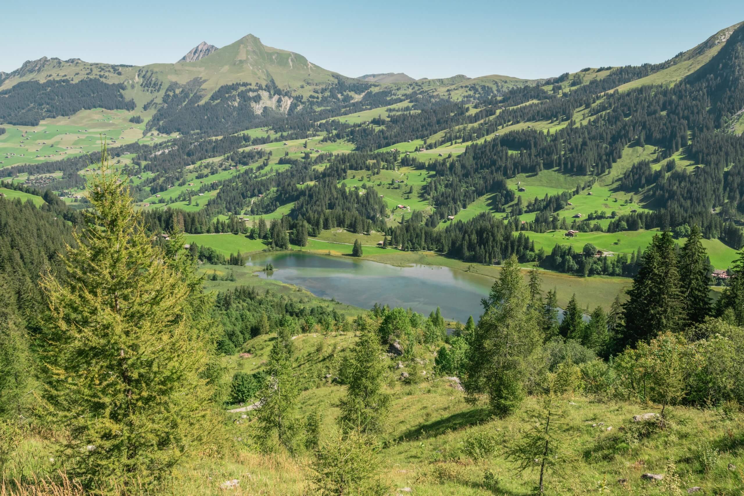 Lake Lauenen in the Bernese Alps (Lauenensee)