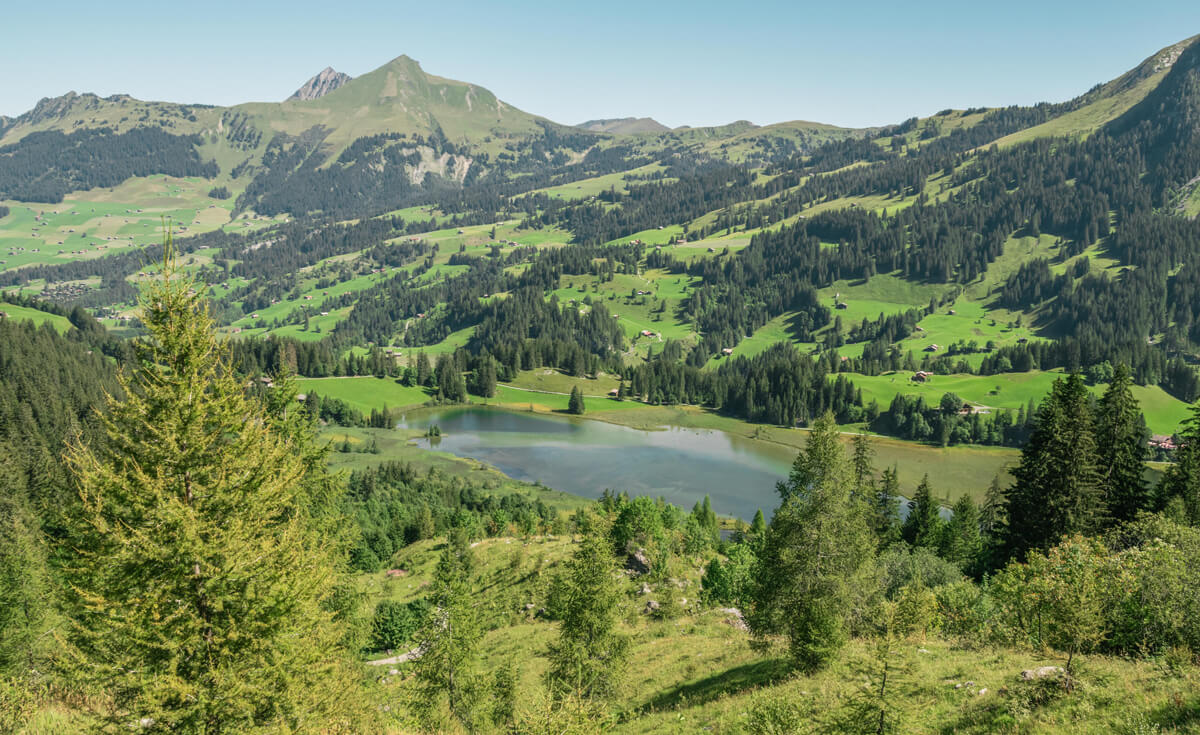 Lake Lauenen in the Bernese Alps (Lauenensee)