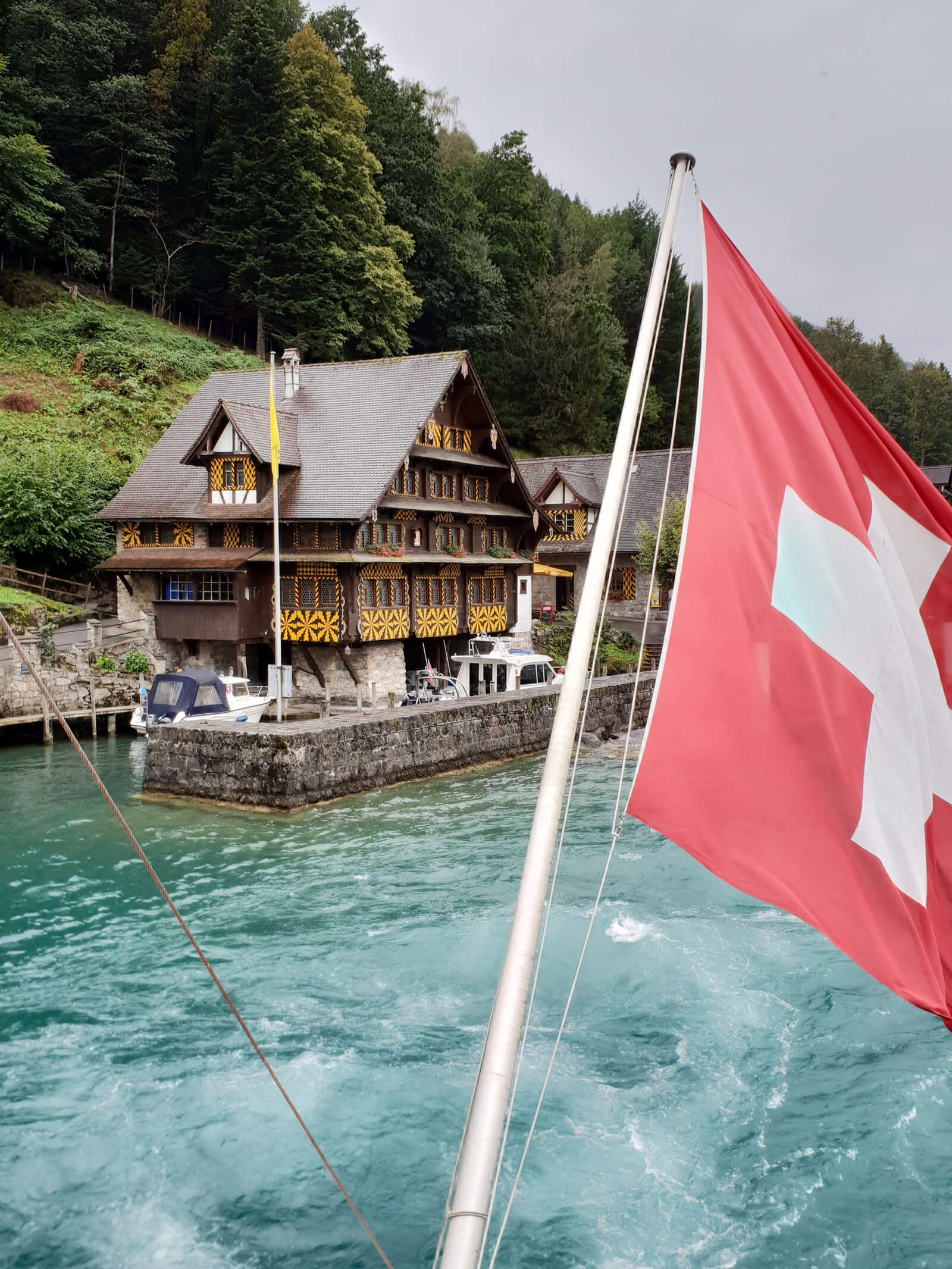 Lake Lucerne Boat at Treib Station