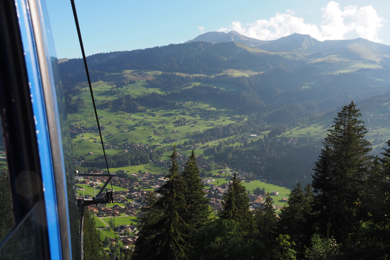 View from the Cable Car above Lenk