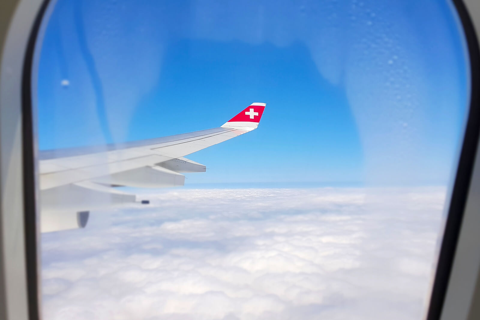 Swiss Air Lines Window View