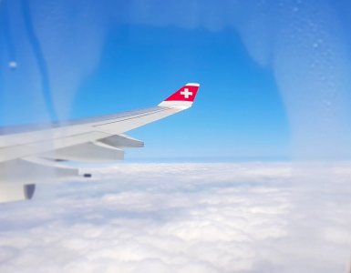 Swiss Air Lines Window View