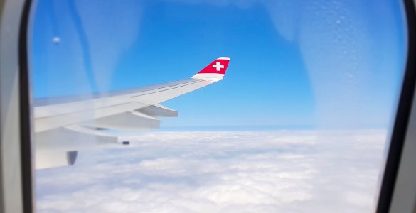 Swiss Air Lines Window View