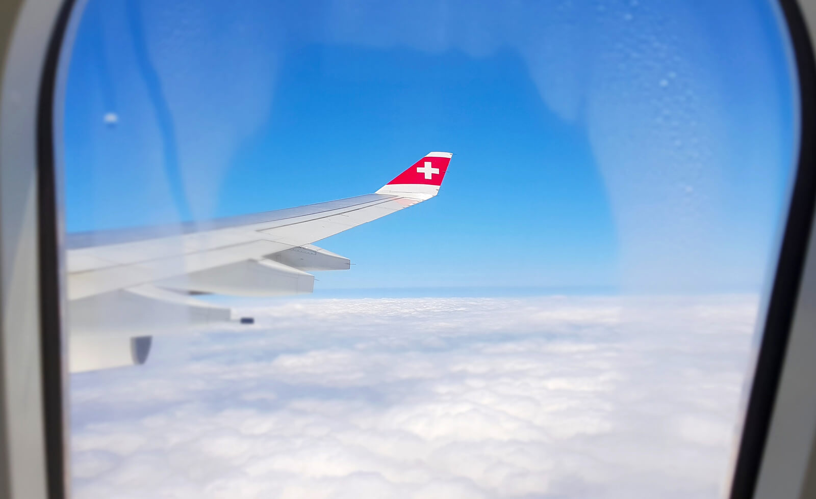 Swiss Air Lines Window View