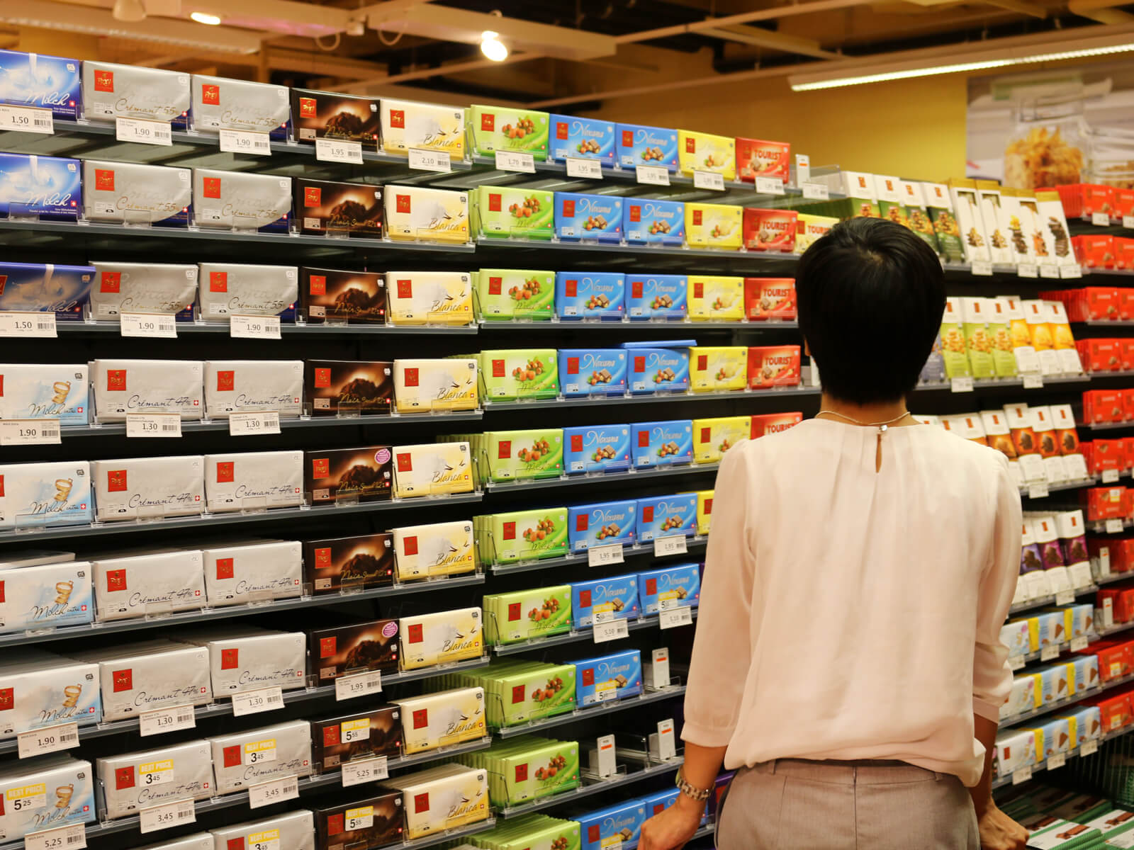 Swiss Chocolate Aisle at Migros