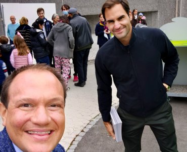Dimitri Burkhard and Roger Federer
