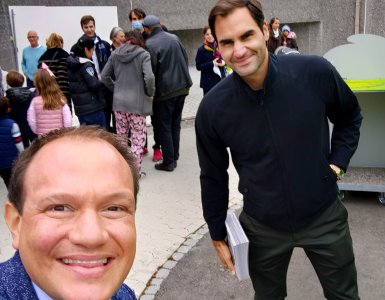 Dimitri Burkhard and Roger Federer