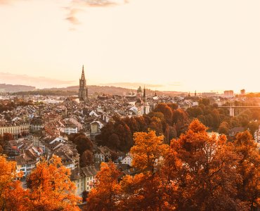 Autumn in Switzerland - Old Town of Bern during Sunset